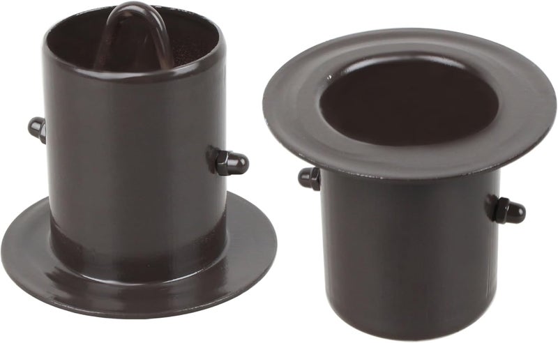 HOLEPU Rain Chain Gutter Adapter, Replacement Downspout for Gutters Black Aluminum, 2Pcs - Image 1